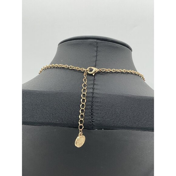 Liz Claiborne Gold-Tone Necklace With Pink Accents - Picture 4 of 5